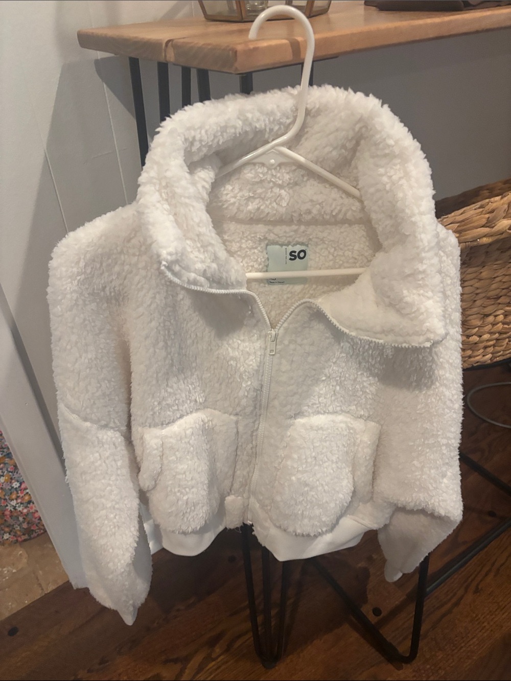 SO Cream Plush Sherpa Puffer Jacket for Kids